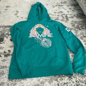 Neff X Disney Aladdin princes Jasmine teal hoodie nwot